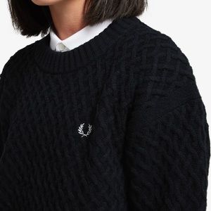 Fred Perry Black Textured Sweater